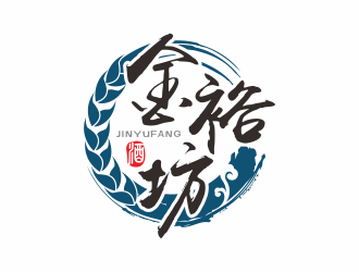 金裕坊白酒商標logo設(shè)計